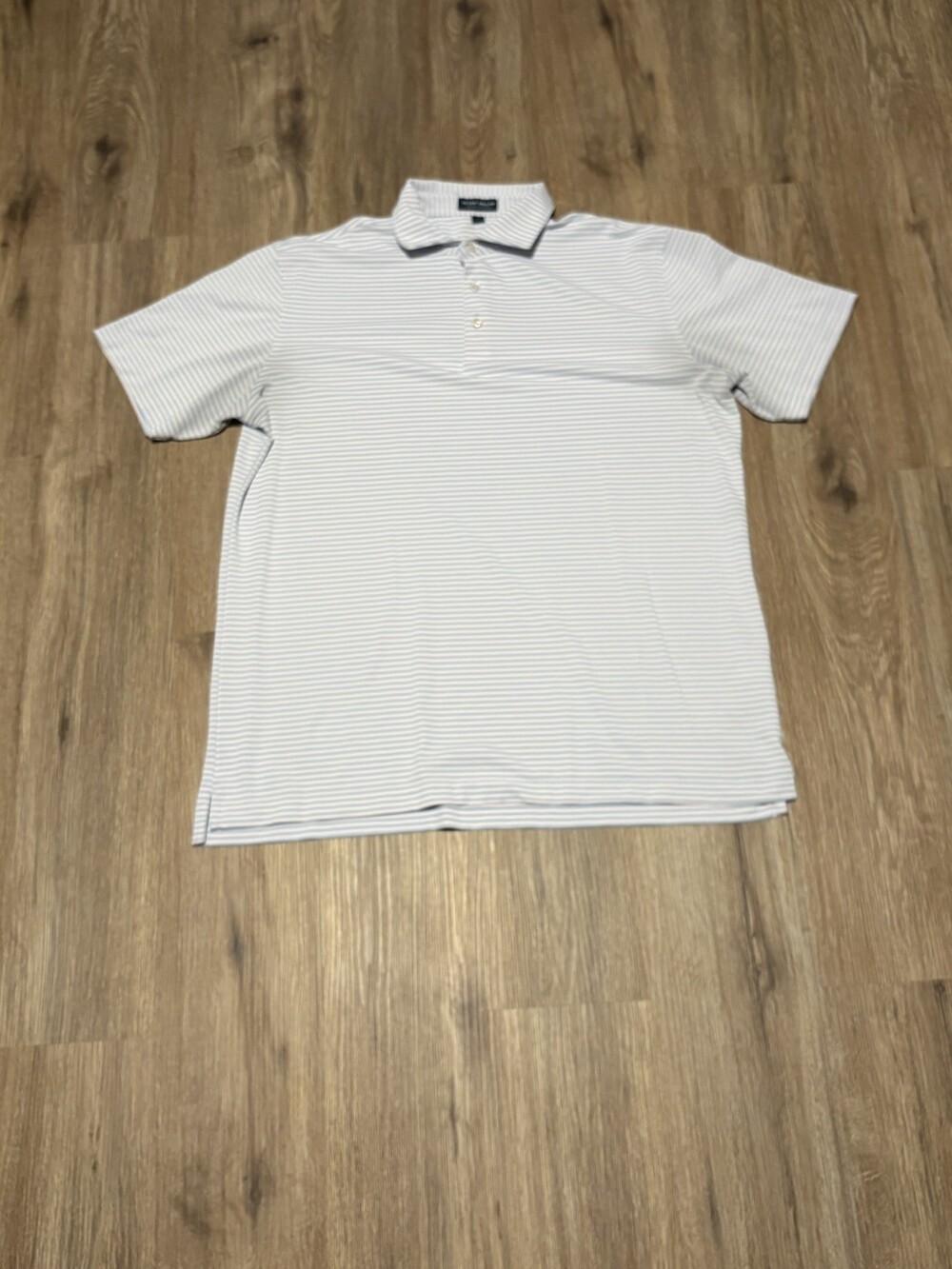 Peter Millar Crown Crafted Polo Shirt Mens Multicolor Teal Striped Golf Golfing